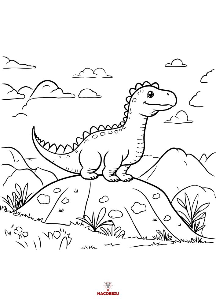 kolorowanki z dinozaurami