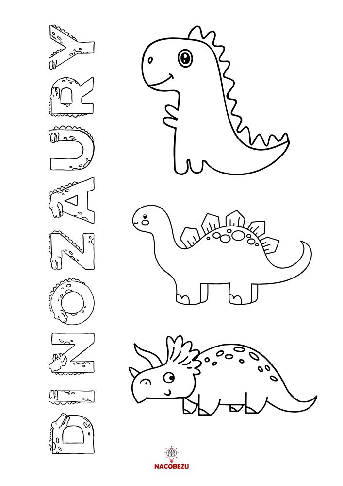 kolorowanki z dinozaurami