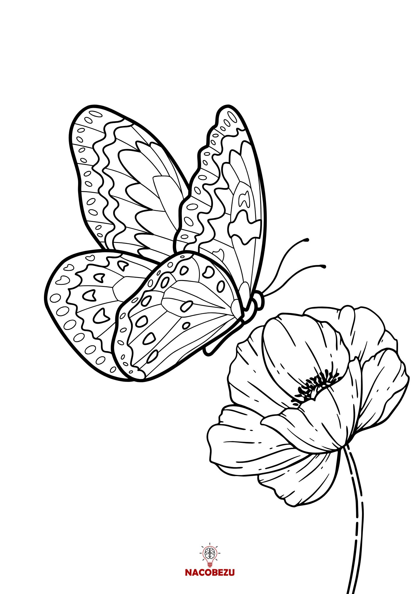 wiosenne kolorowanki do druku - motyl