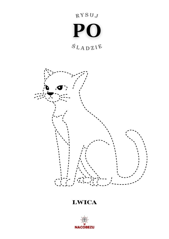 Rysuj po śladzie koty - puma