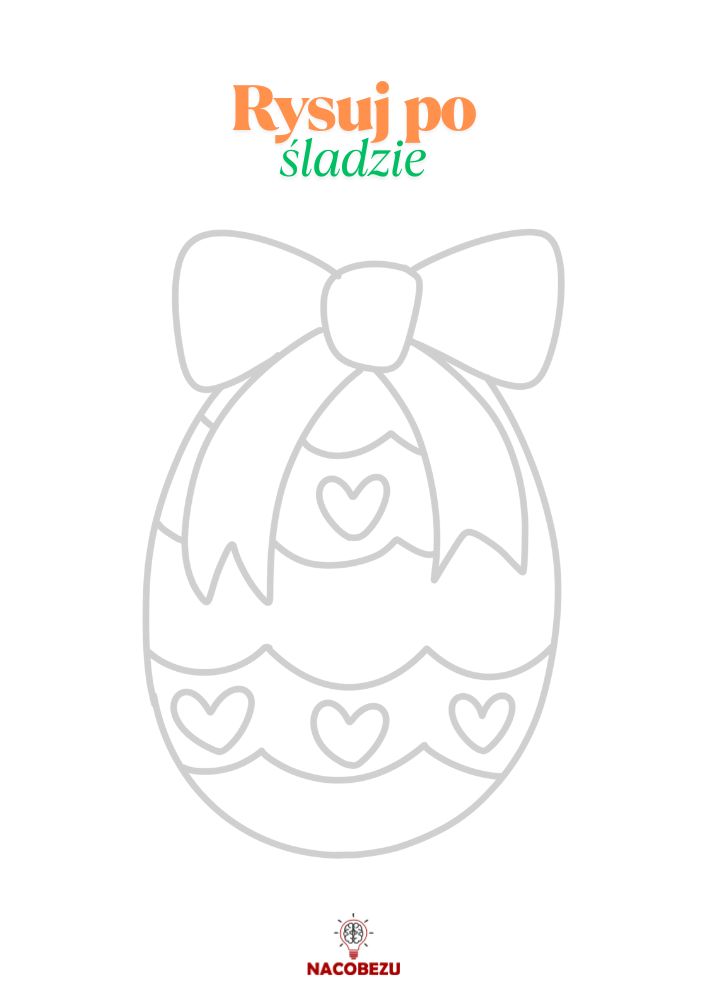 Rysuj po śladzie Wielkanoc - pisanka