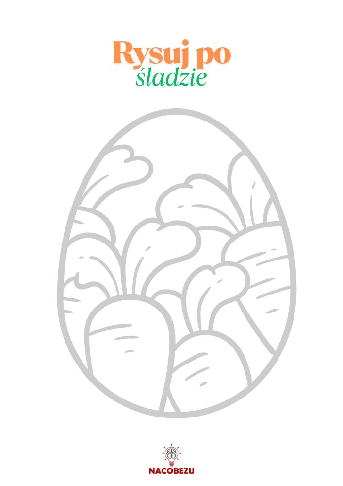 rysuj po śladzie Wielkanoc - jajo