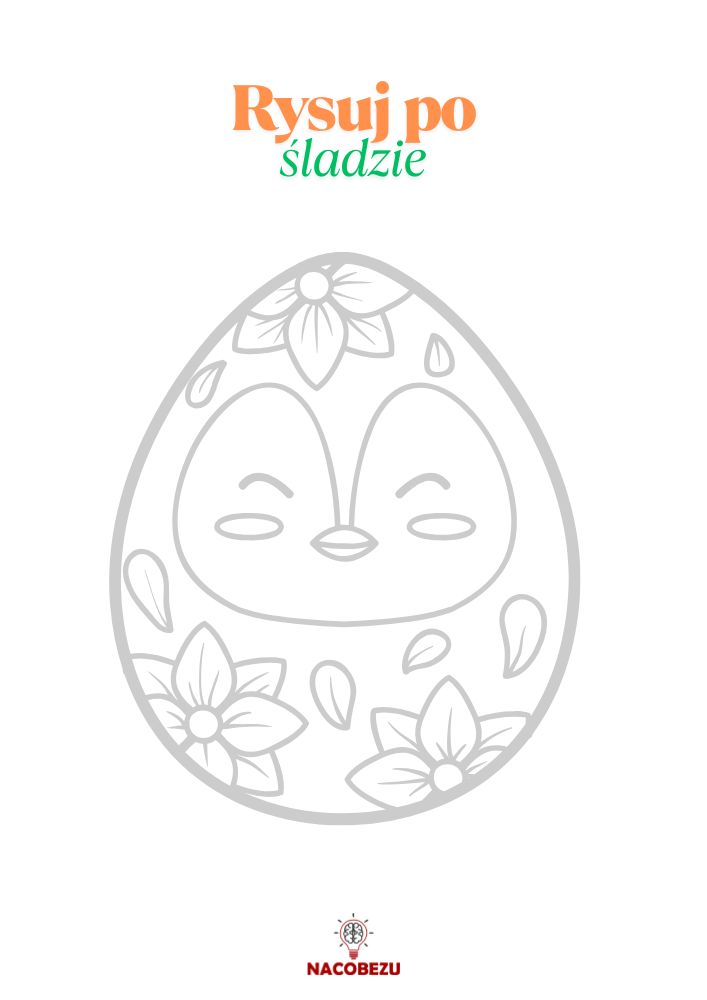 rysuj po śladzie Wielkanoc - pisanka