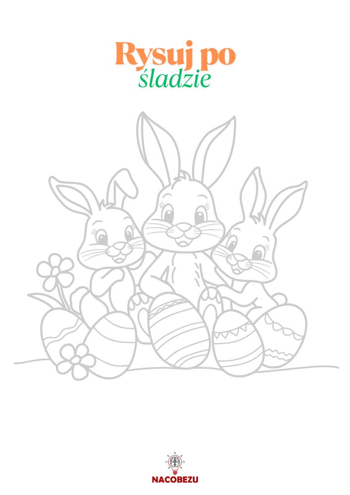 rysuj po śladzie Wielkanoc- zające
