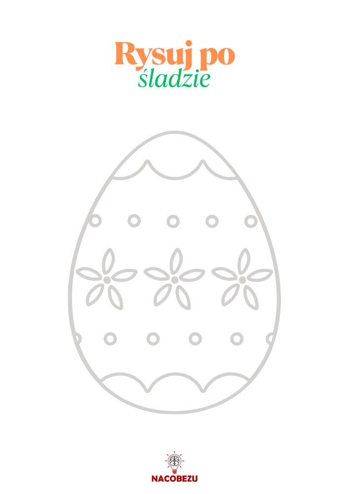 Rysuj po śladzie Wielkanoc - pisanka
