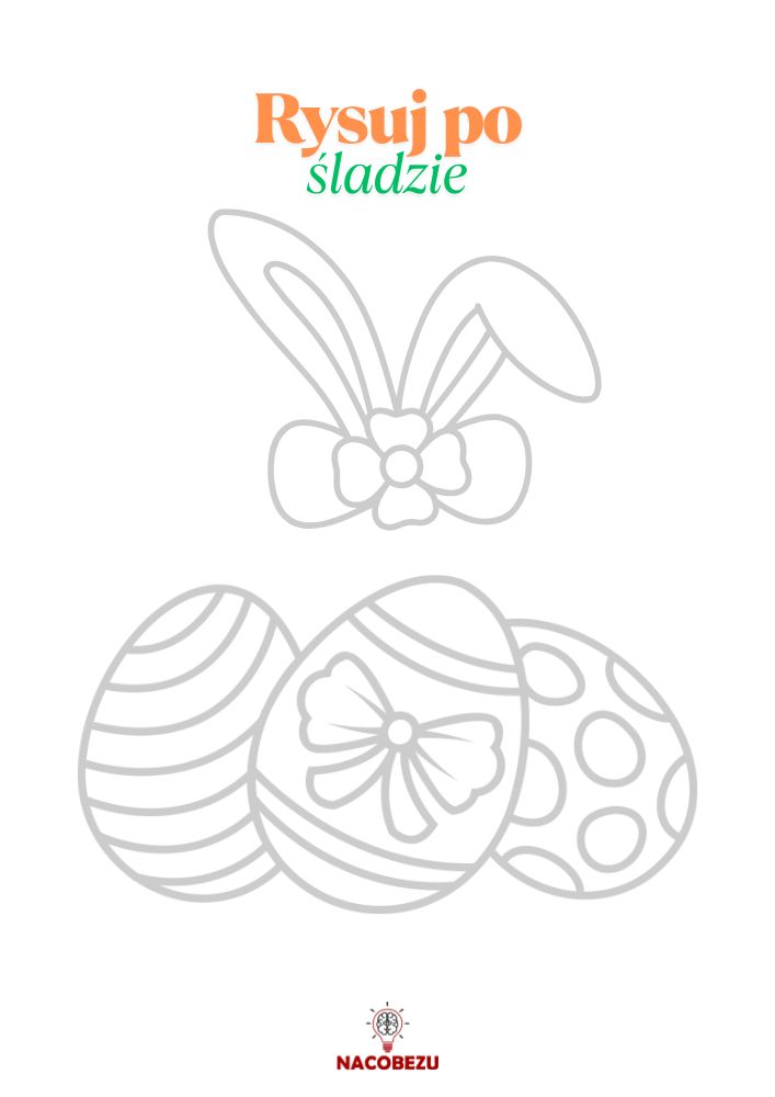 rysuj po śladzie Wielkanoc - pisanki