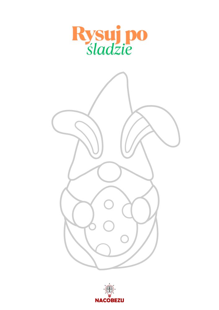 rysuj po śladzie Wielkanoc - skrzat