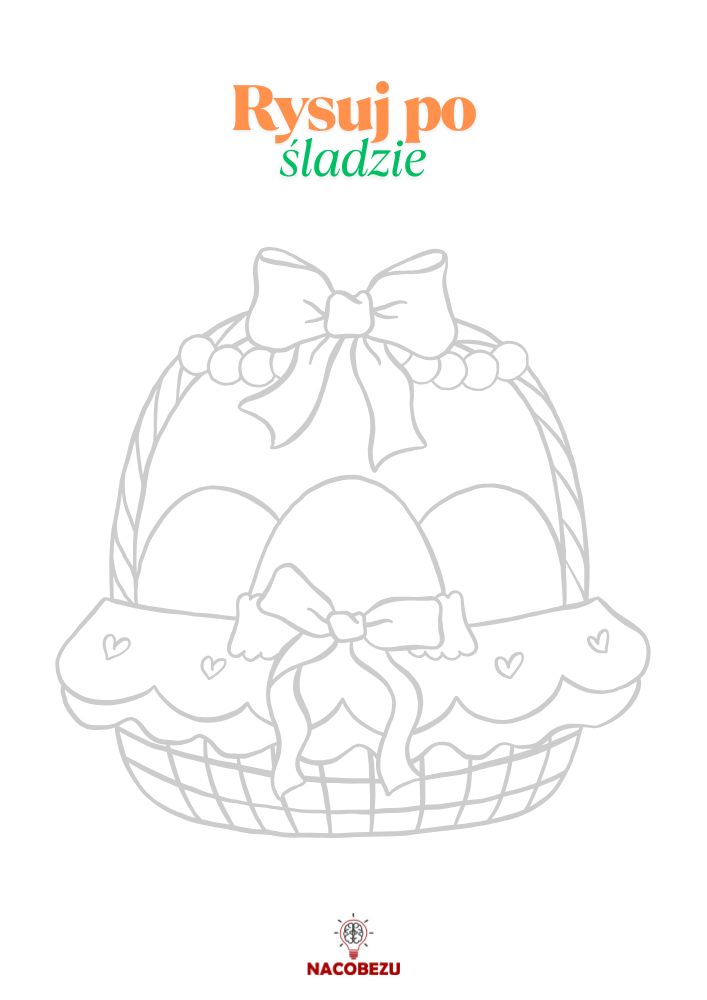 Rysuj po śladzie Wielkanoc - koszyk