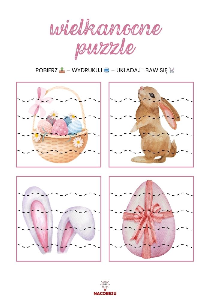 Wielkanocne puzzle do druku
