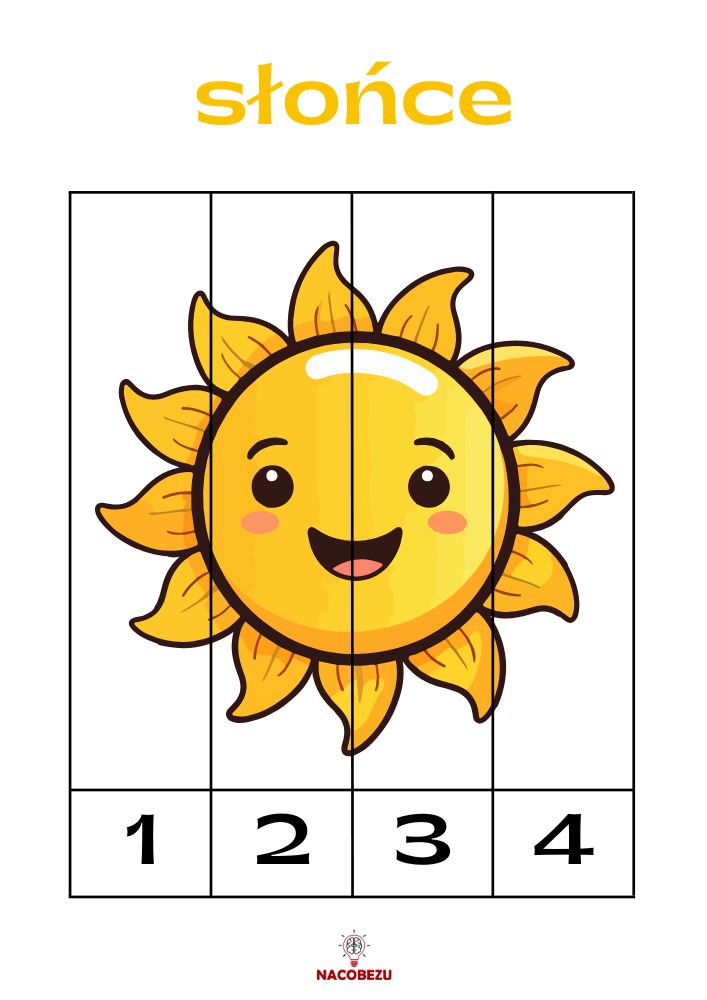 Wiosenne puzzle do druku