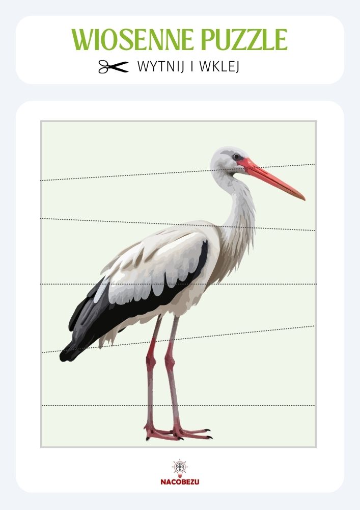 Wiosenne puzzle do druku