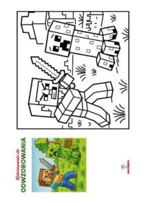 kolorowanki Minecraft do odwzorowania
