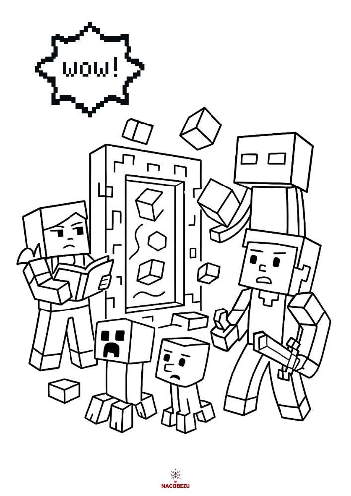 kolorowanki Minecraft