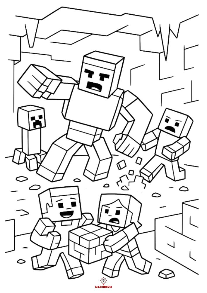 kolorowanki Minecraft