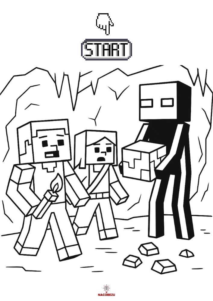 kolorowanki Minecraft