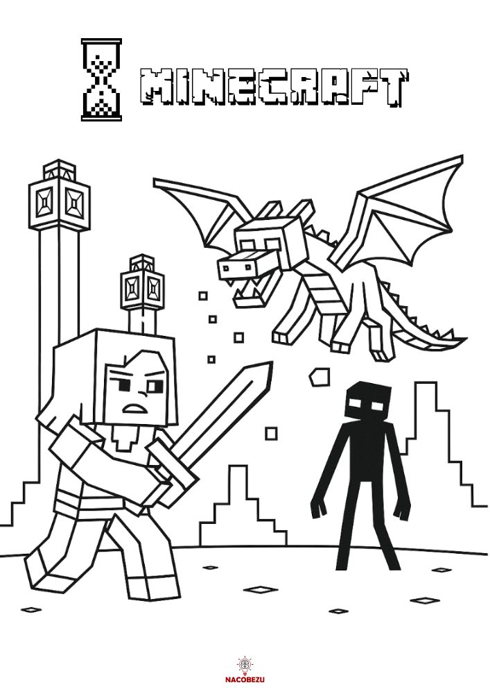 kolorowanki Minecraft