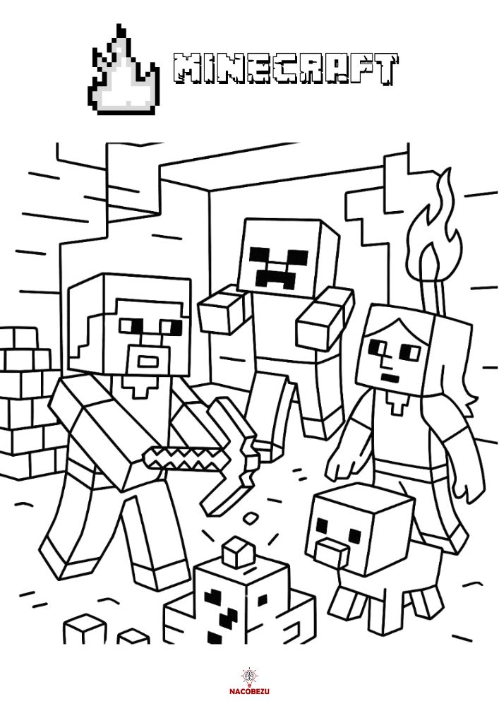 kolorowanki Minecraft