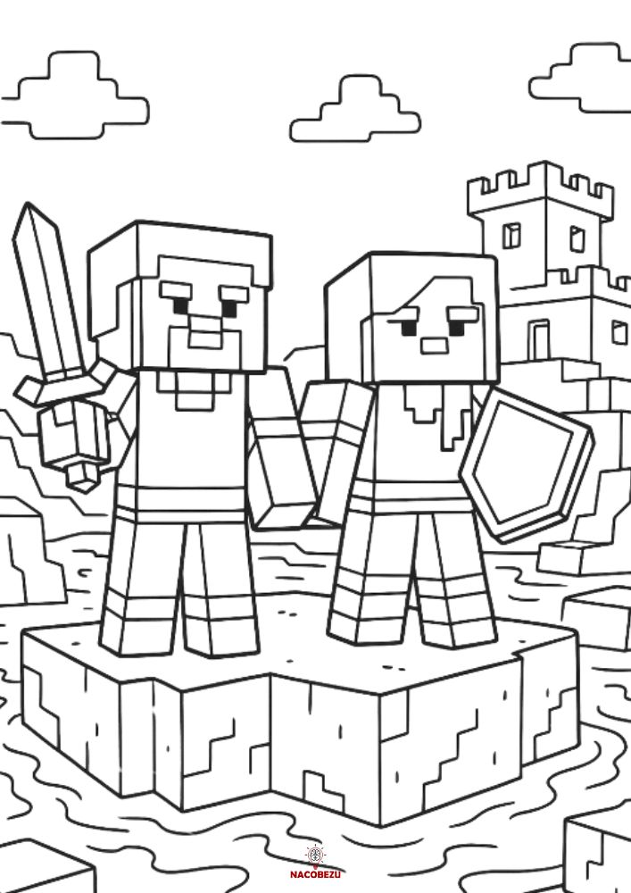 kolorowanki Minecraft