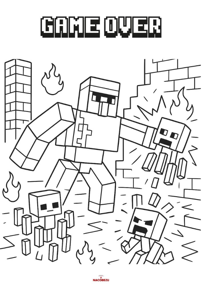 kolorowanki Minecraft