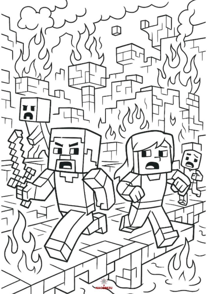 kolorowanki Minecraft