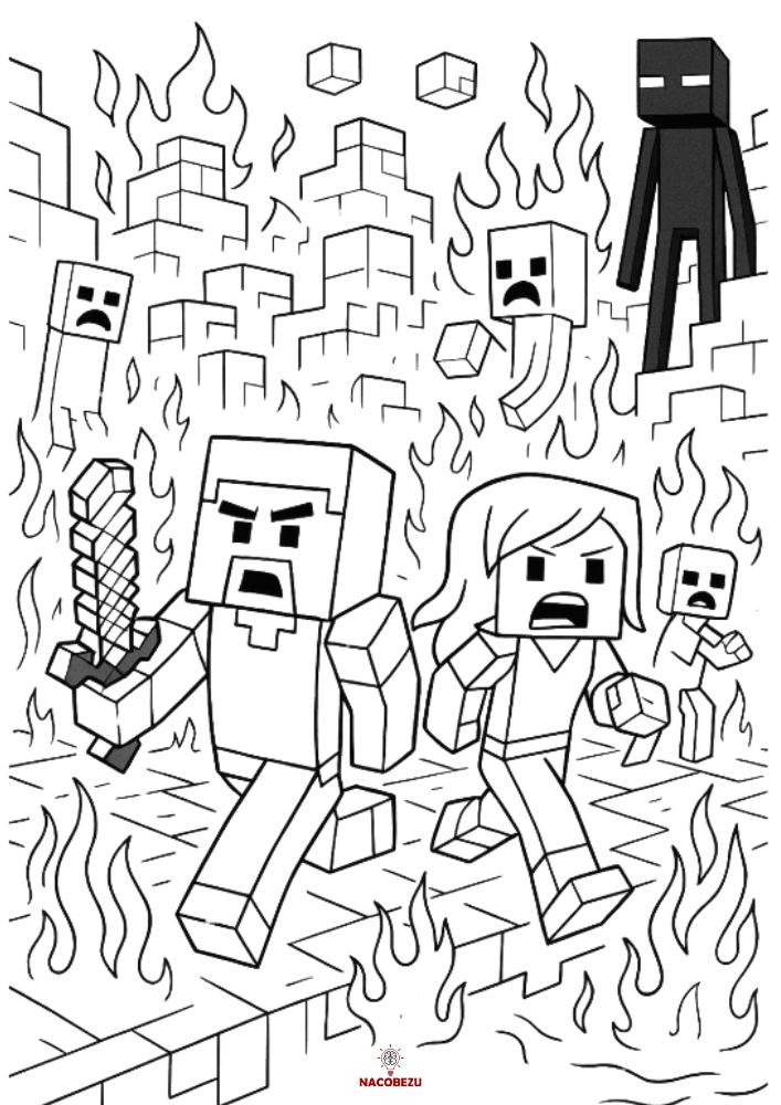 kolorowanki Minecraft