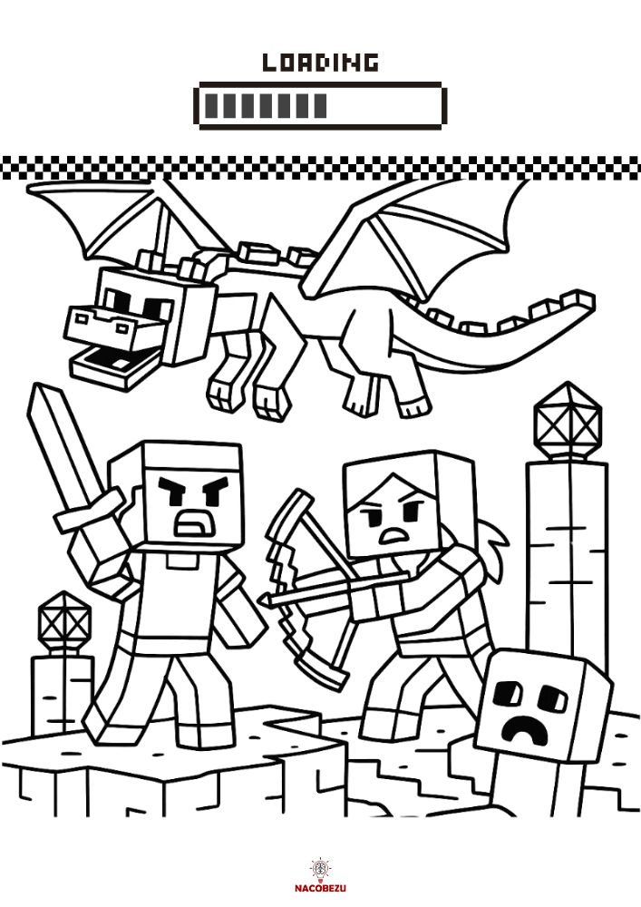 kolorowanki Minecraft