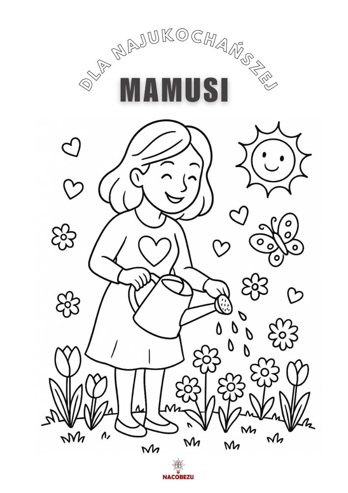 kolorowanki na dzień mamy