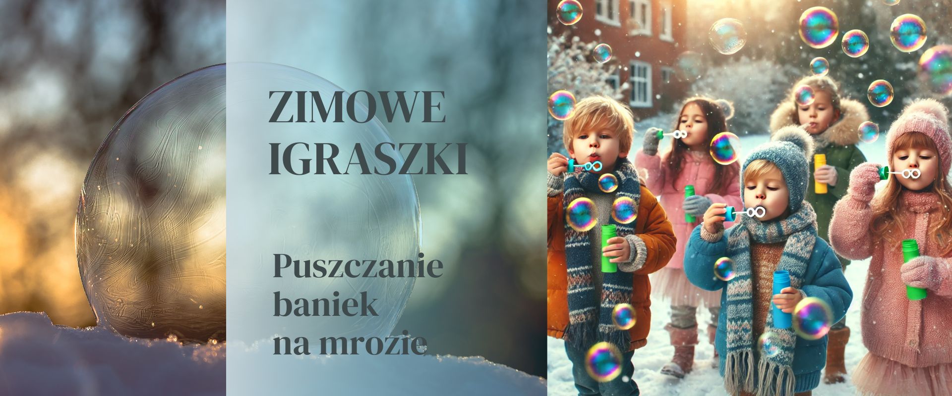 puszczanie baniek na mrozie