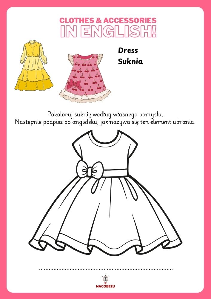 clothes worksheets for kids