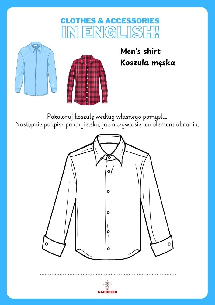 clothes worksheets for kids
