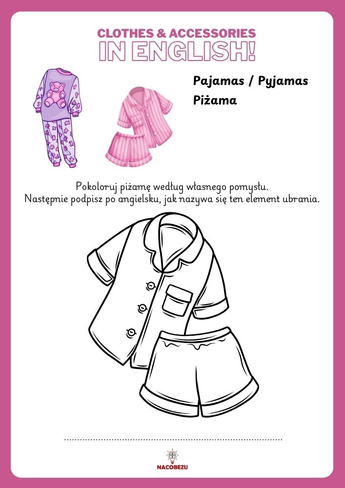 clothes worksheets for kids