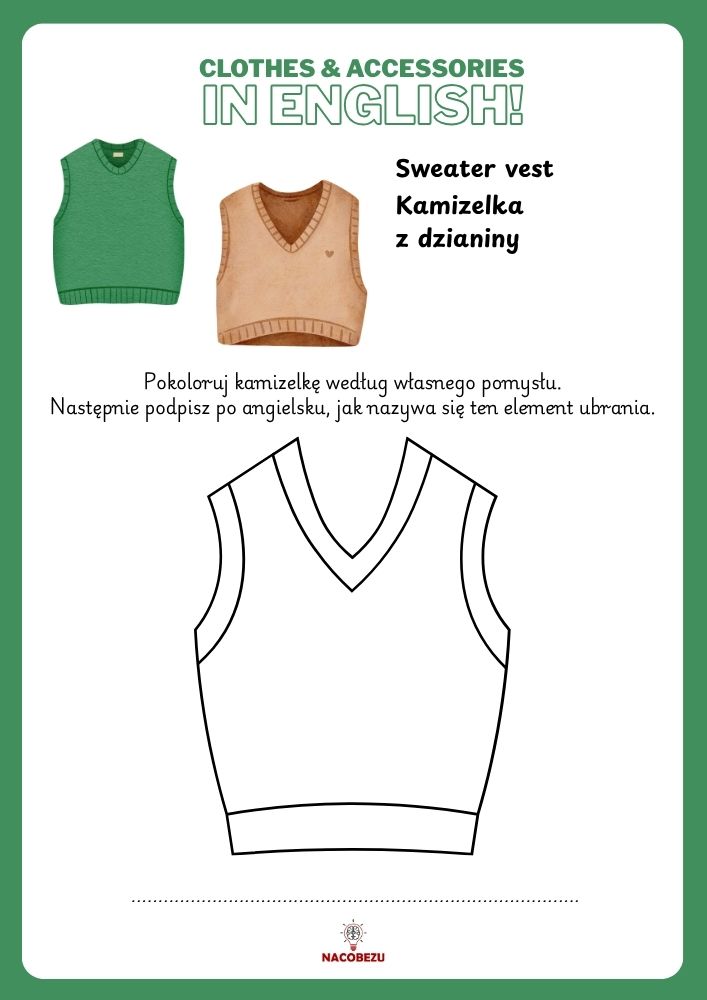 clothes worksheets for kids
