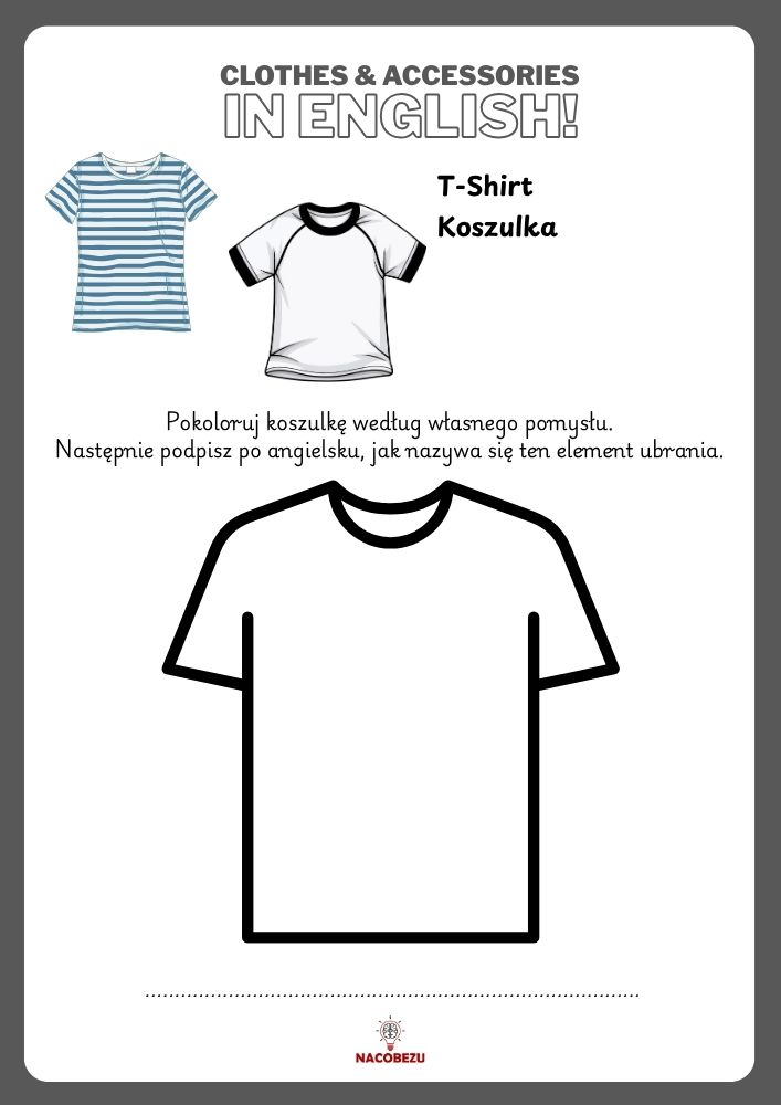 clothes worksheets for kids