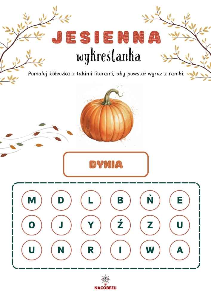 odszukaj wyrazy jesień
