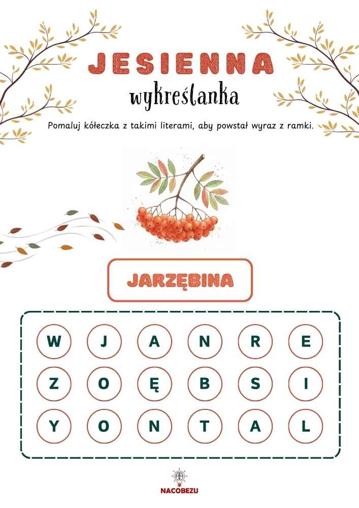 odszukaj wyrazy jesień