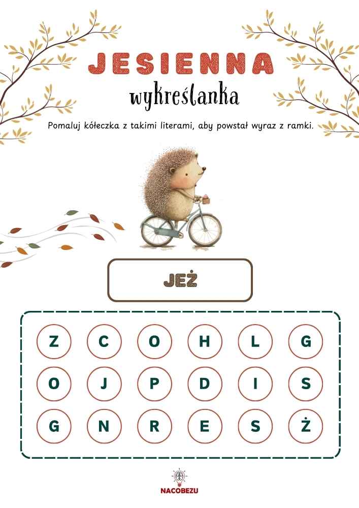 odszukaj wyrazy jesień