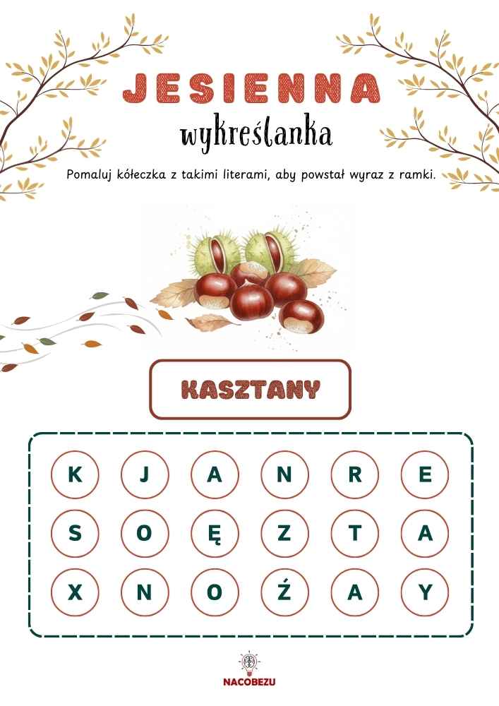 odszukaj wyrazy jesień