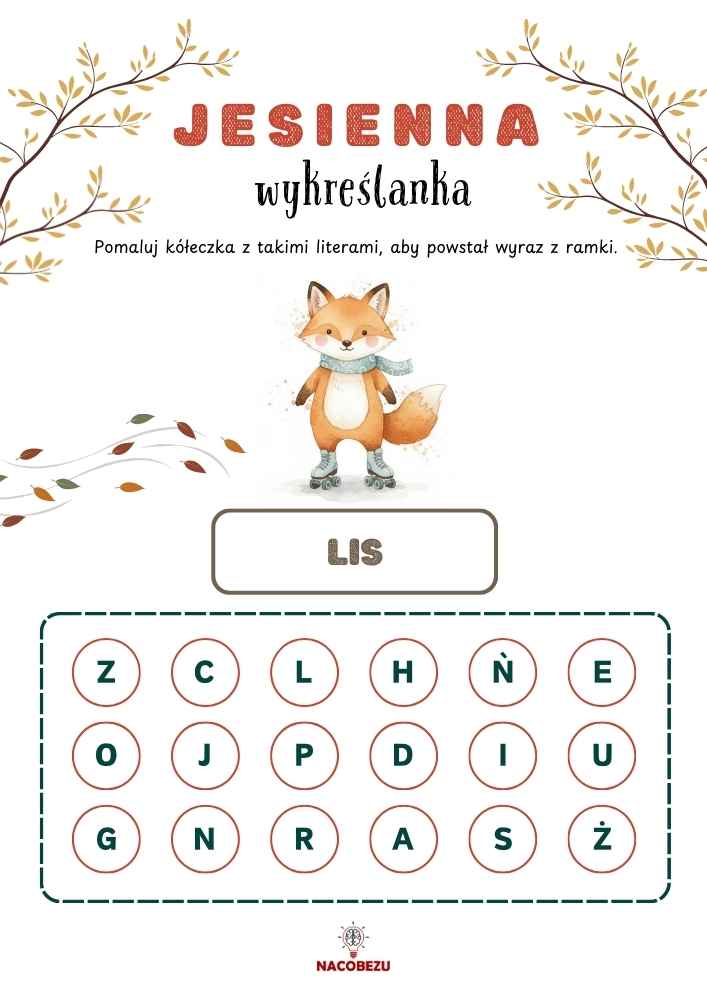 odszukaj wyrazy jesień