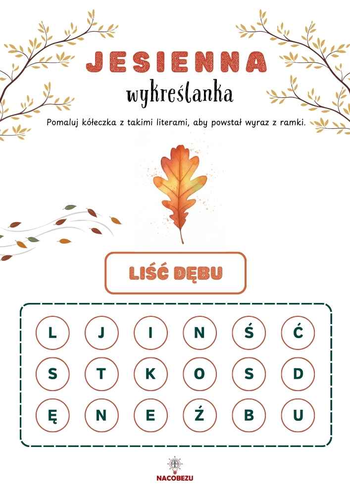 odszukaj wyrazy jesień