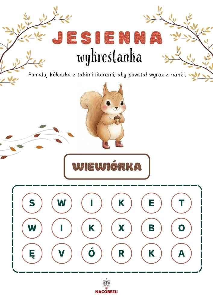 odszukaj wyrazy jesień