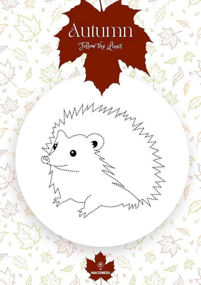 autumn tracing worksheets for kids