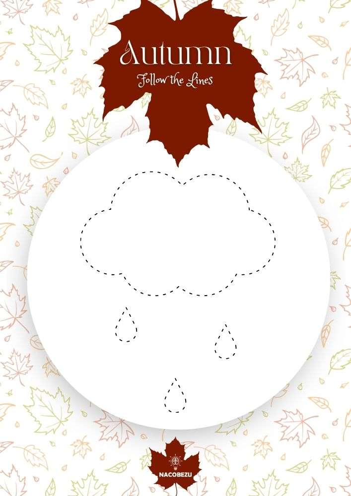 autumn tracing worksheets for kids