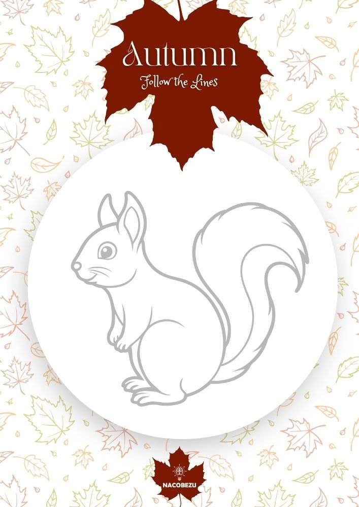 autumn tracing worksheets for kids