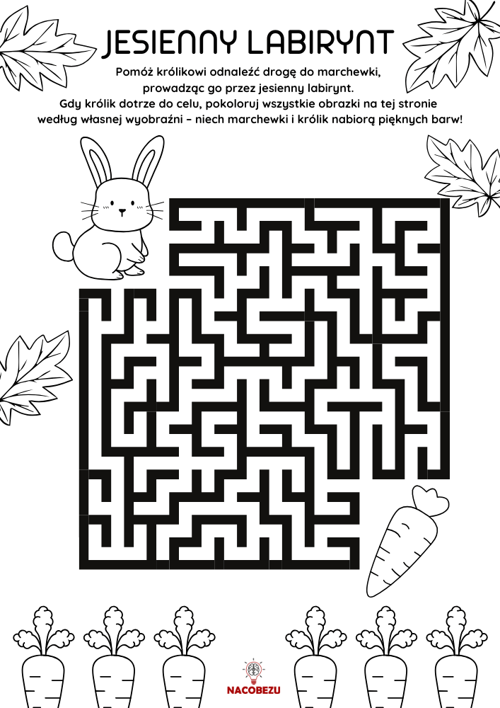 Jesienne labirynty do druku