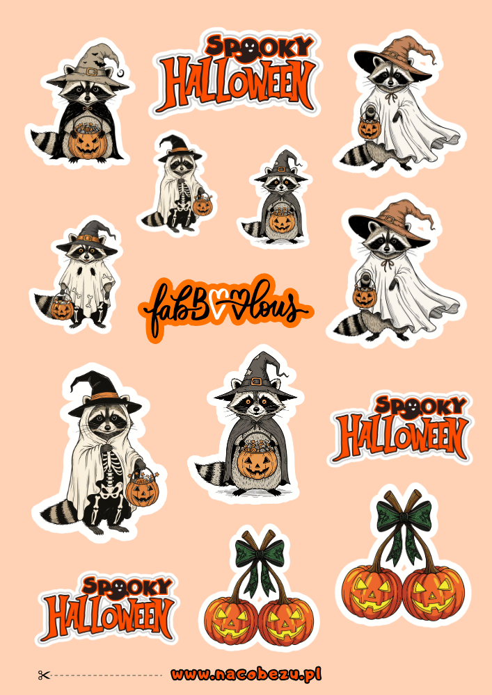 naklejki Halloween do druku