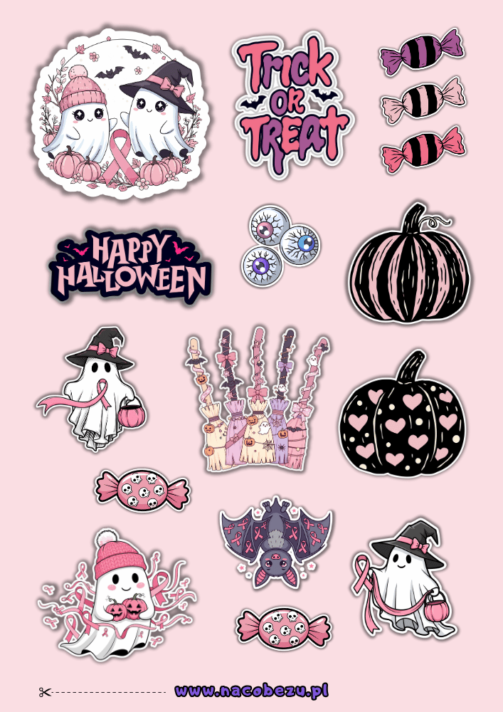 naklejki Halloween do druku