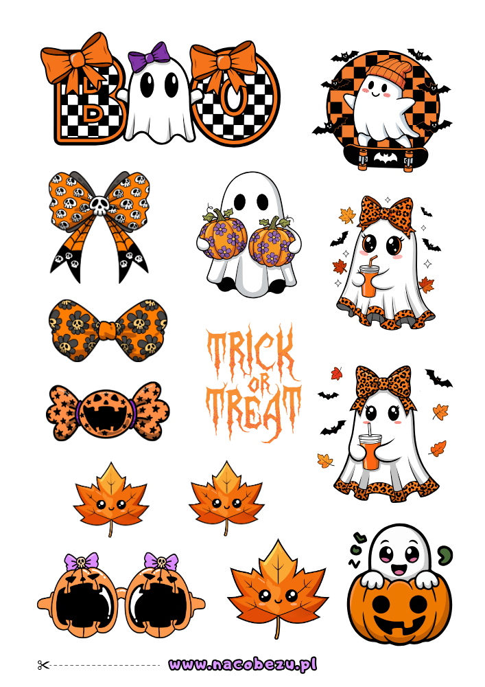 naklejki Halloween do druku