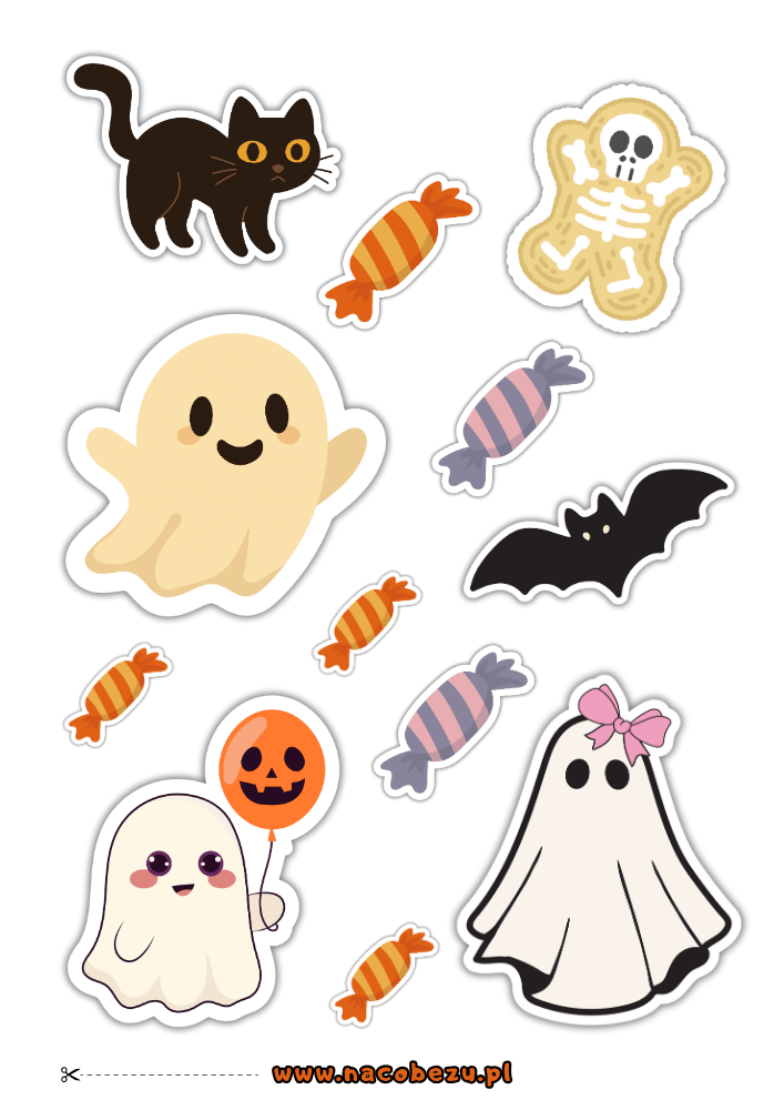 naklejki Halloween do druku