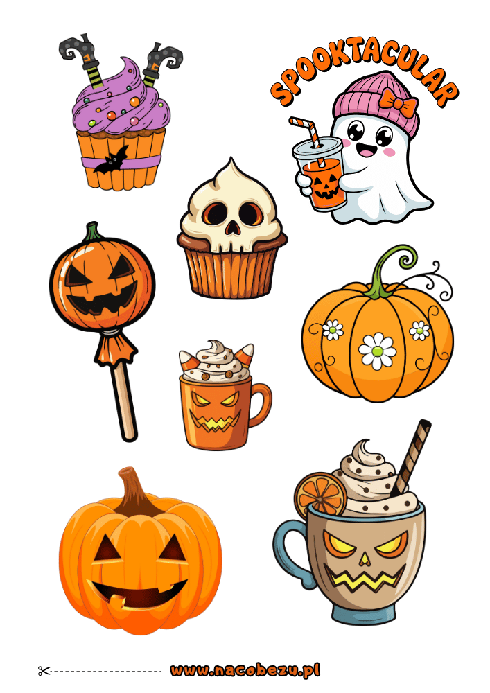 naklejki Halloween do druku