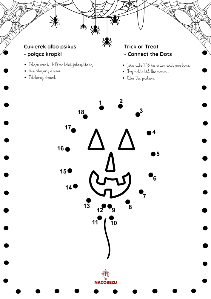 Połącz numery Halloween